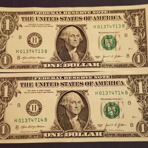 United States One Dollar Bills
